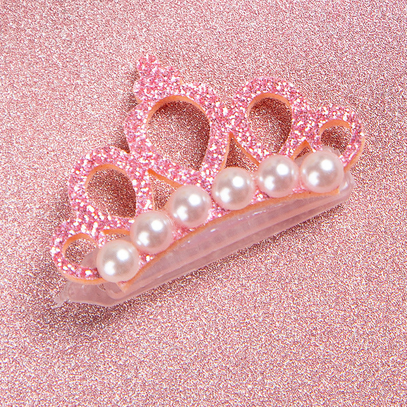 Cute Pet Hair Clip Headwear – Frog, Crown & Pearl Flower Accessories for Cats & Dogs eprolo
