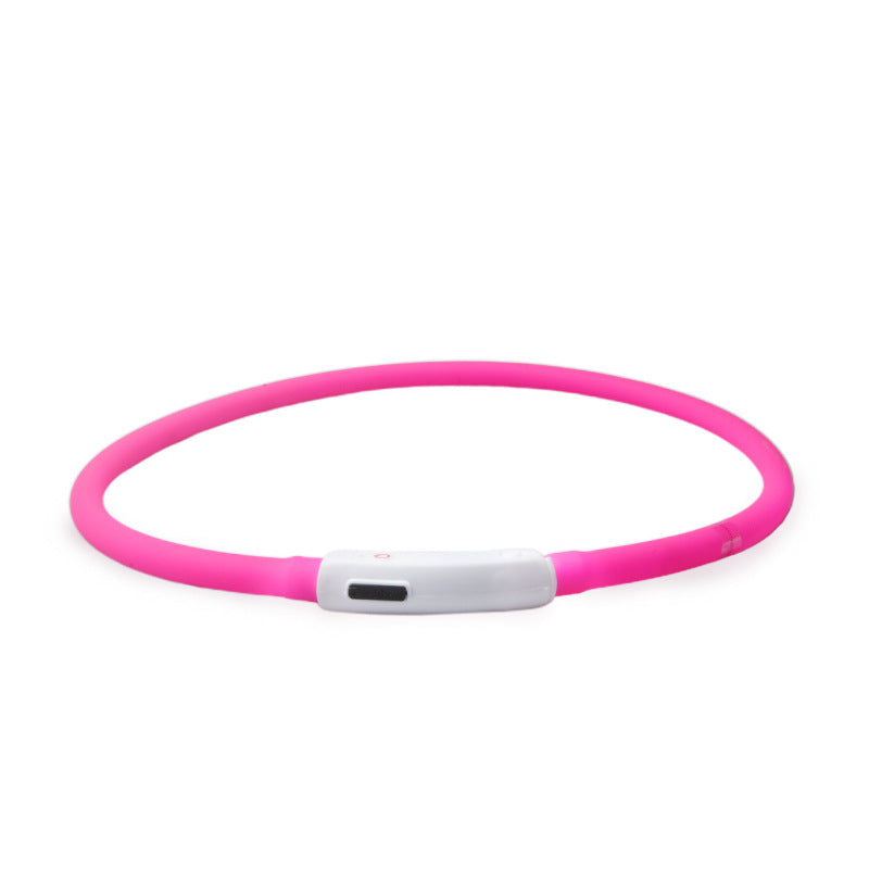 USB Rechargeable LED Light-Up Dog Collar – Adjustable Silicone Safety Collar eprolo