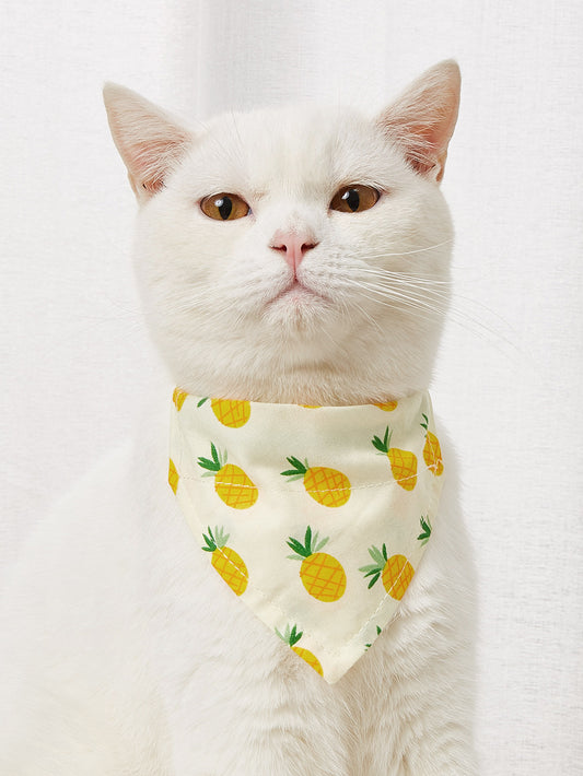 Cartoon Pet Bandana Collar – Cotton Triangle Towel for Cats & Dogs eprolo