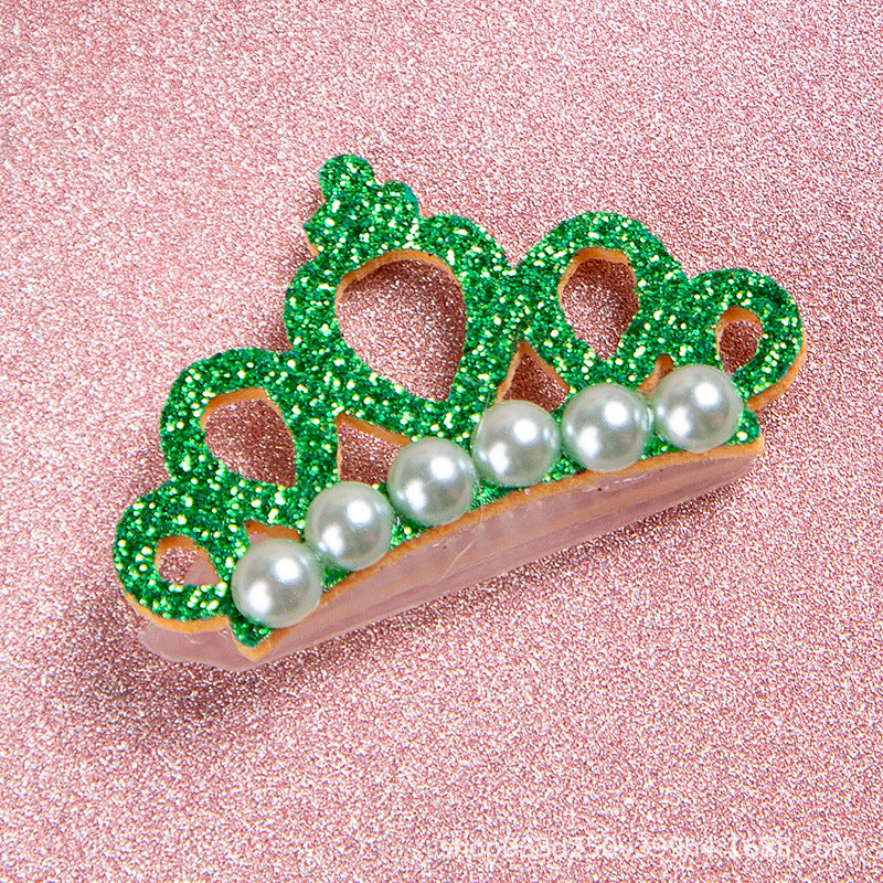 Cute Pet Hair Clip Headwear – Frog, Crown & Pearl Flower Accessories for Cats & Dogs eprolo