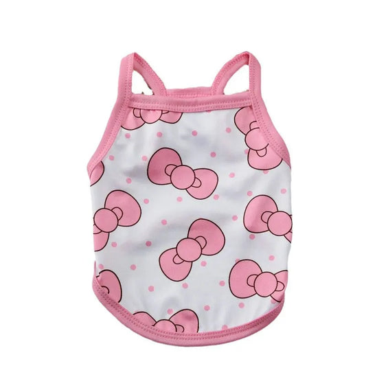 Fruit print dog camisole lightweight summer pet clothes