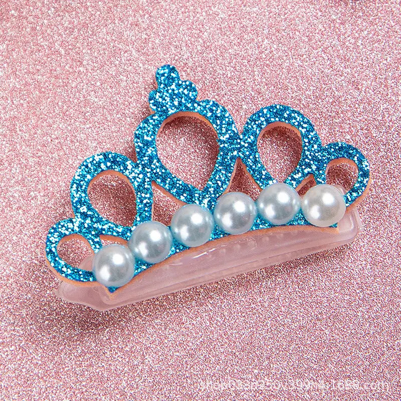 Cute Pet Hair Clip Headwear – Frog, Crown & Pearl Flower Accessories for Cats & Dogs eprolo