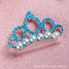 Cute Pet Hair Clip Headwear – Frog, Crown & Pearl Flower Accessories for Cats & Dogs eprolo