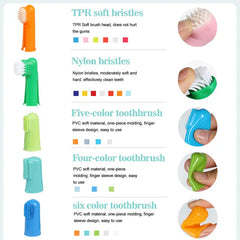 Cat and dog finger toothbrush for pet oral cleaning