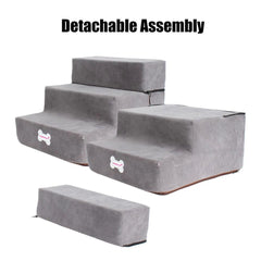 Pet Supplies 3 Tiers Steps Flannel Detachable Removable Wash Pet Small Dog/Cat Stairs