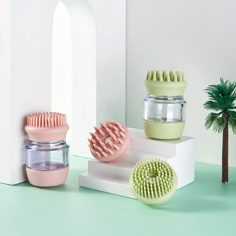 New Pet Products Cat Dog Bath Brush Silicone Comb Double Comb Massage Bath Brush eprolo