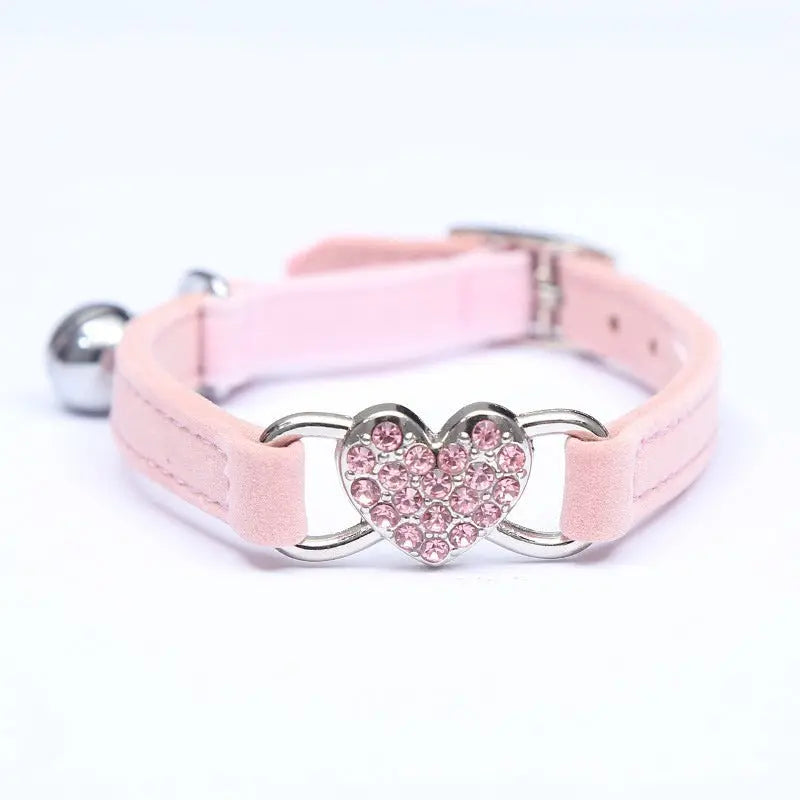 Velvet Cat Collar with Diamond Bell – 8 Colors eprolo