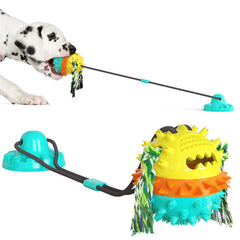 Suction Cup Dog Chew Toy – Bite-Resistant Molar Ball with Squeaker eprolo