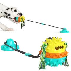 Suction Cup Dog Chew Toy – Bite-Resistant Molar Ball with Squeaker eprolo