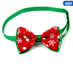 Christmas Holiday Pet Cat Dog Collar Bow Tie Adjustable Neck Strap Cat Dog Grooming Accessories Pet Product Supplies Christmas