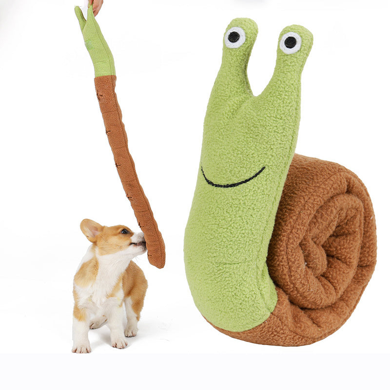 Snail Sniff Pet Toy Plush Molar Intelligence Puppy Toy Voice Interaction Pet Products eprolo