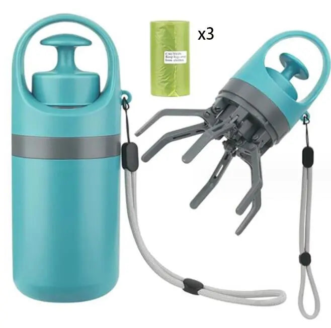 Portable Dog Pooper Scooper with Built-In Bag Dispenser – Eight-Claw Shovel eprolo