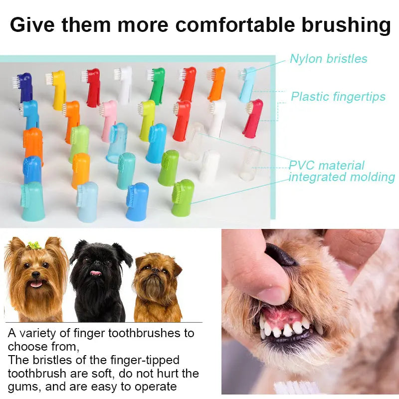 Cat toothbrush finger design for oral hygiene