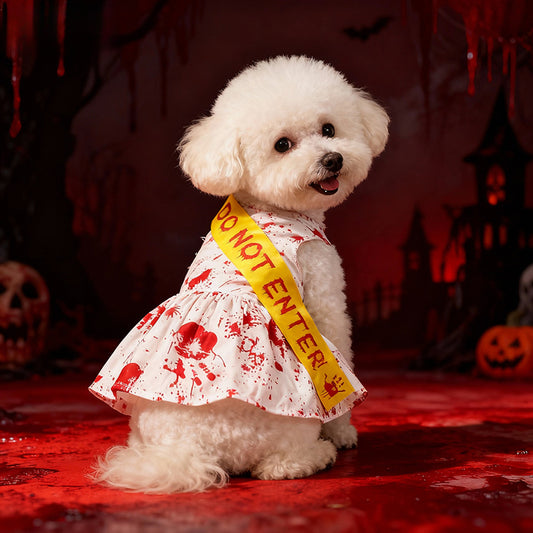 Pet Halloween Bloody Seal Four-Legged Dress for Dogs, Pet Clothing eprolo