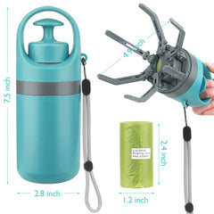 Portable Dog Pooper Scooper with Built-In Bag Dispenser – Eight-Claw Shovel eprolo