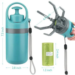 Portable Dog Pooper Scooper with Built-In Bag Dispenser – Eight-Claw Shovel eprolo