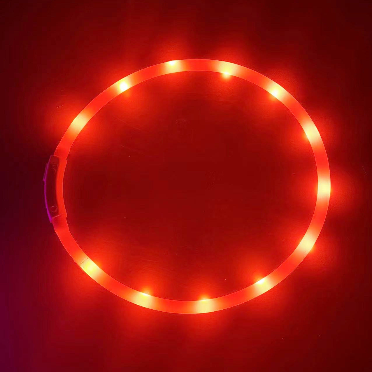 USB Rechargeable LED Light-Up Dog Collar – Adjustable Silicone Safety Collar eprolo