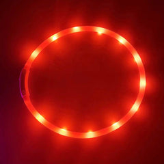 USB Rechargeable LED Light-Up Dog Collar – Adjustable Silicone Safety Collar eprolo