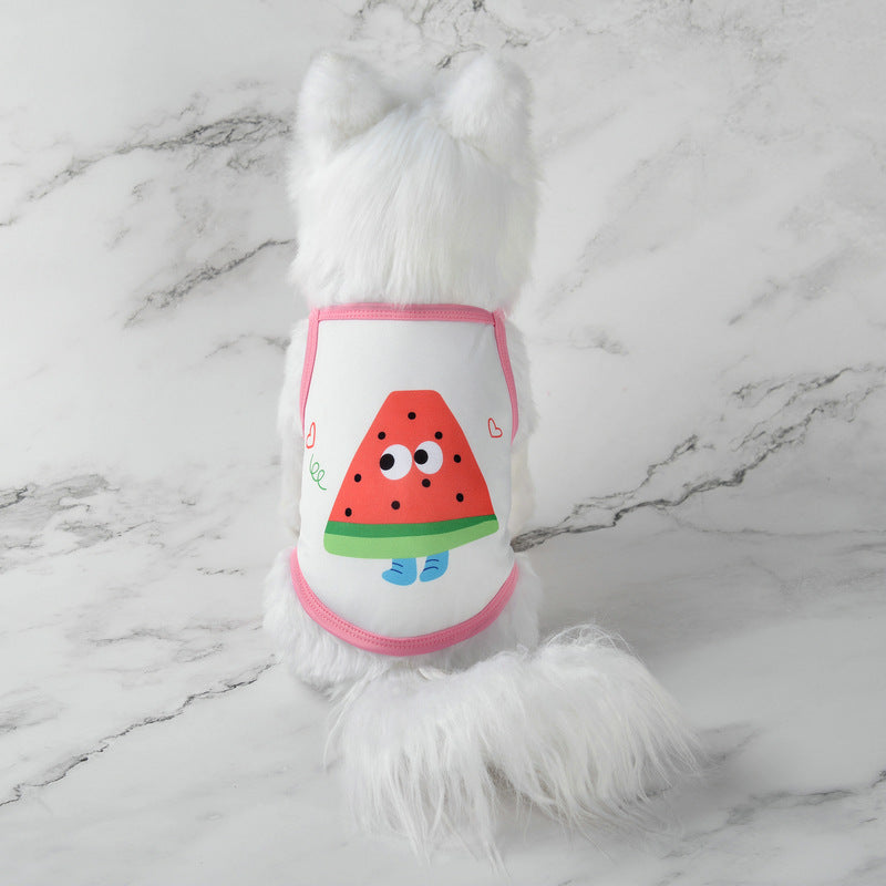Pet supplies pet clothes cute fruit camisoles tank tops breathable pet sunscreen mosquito and insect repellent products eprolo
