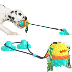 Suction Cup Dog Chew Toy – Bite-Resistant Molar Ball with Squeaker eprolo
