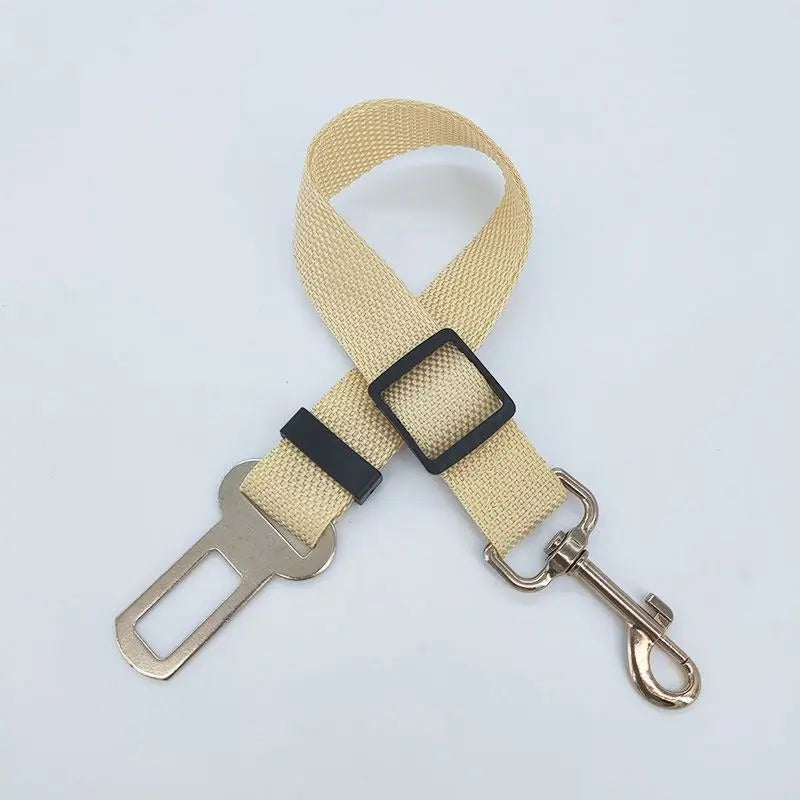 Adjustable dog seat belt for car travel