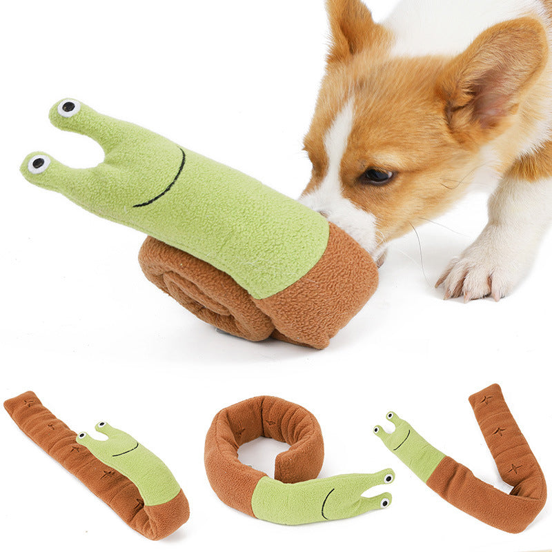 Snail Sniff Pet Toy Plush Molar Intelligence Puppy Toy Voice Interaction Pet Products eprolo