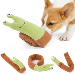 Snail Sniff Pet Toy Plush Molar Intelligence Puppy Toy Voice Interaction Pet Products eprolo