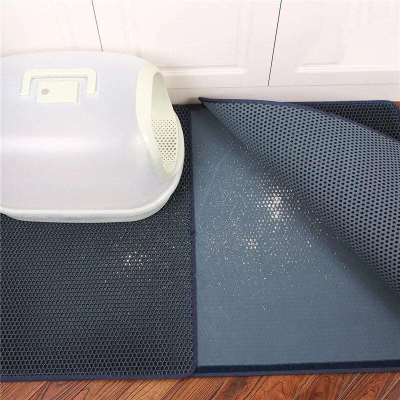 Waterproof cat litter box accessory for cleaner floors