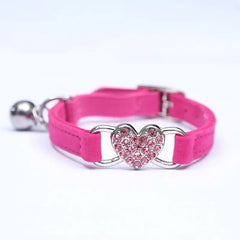 Velvet Cat Collar with Diamond Bell – 8 Colors eprolo