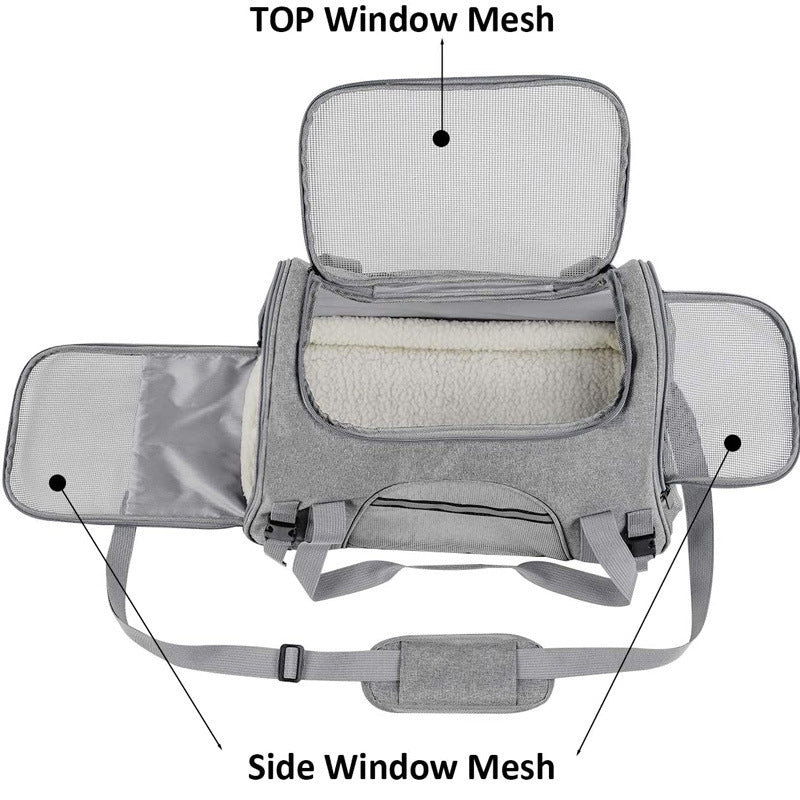 Breathable cat carrier backpack for pet travel