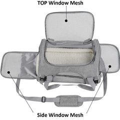 Breathable cat carrier backpack for pet travel