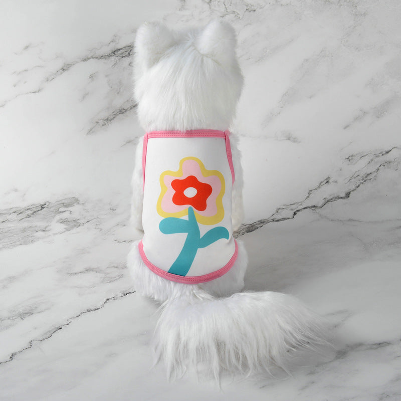 Cute summer pet apparel fruit print camisole