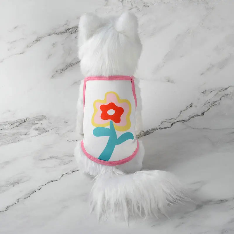 Cute summer pet apparel fruit print camisole