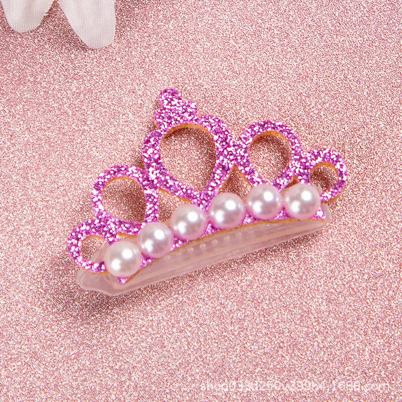Cute Pet Hair Clip Headwear – Frog, Crown & Pearl Flower Accessories for Cats & Dogs eprolo