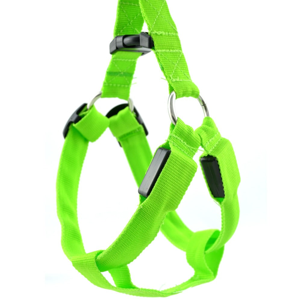 LED Luminous Dog Harness – Light-Up Chest Strap for Medium & Large Dogs eprolo