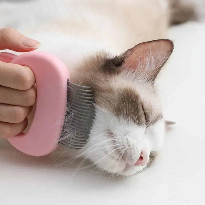 Pet deshedding comb dual-sided grooming tool for dogs and cats