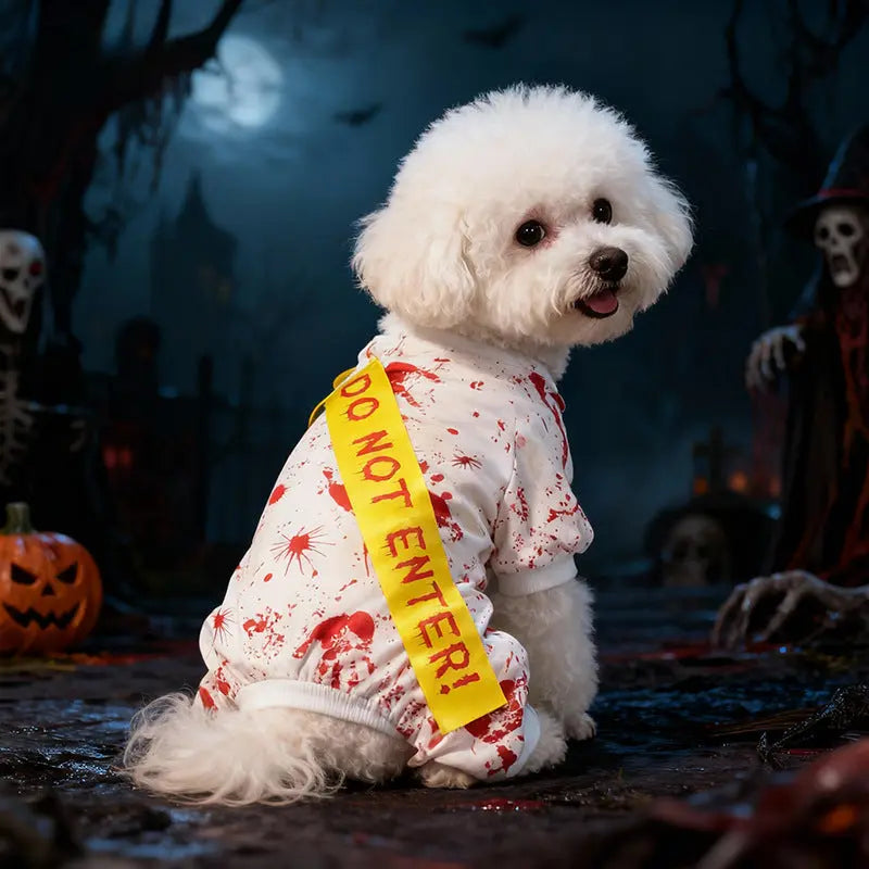 Pet Halloween Bloody Seal Four-Legged Dress for Dogs, Pet Clothing eprolo