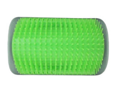 Cat corner scratching and grooming device