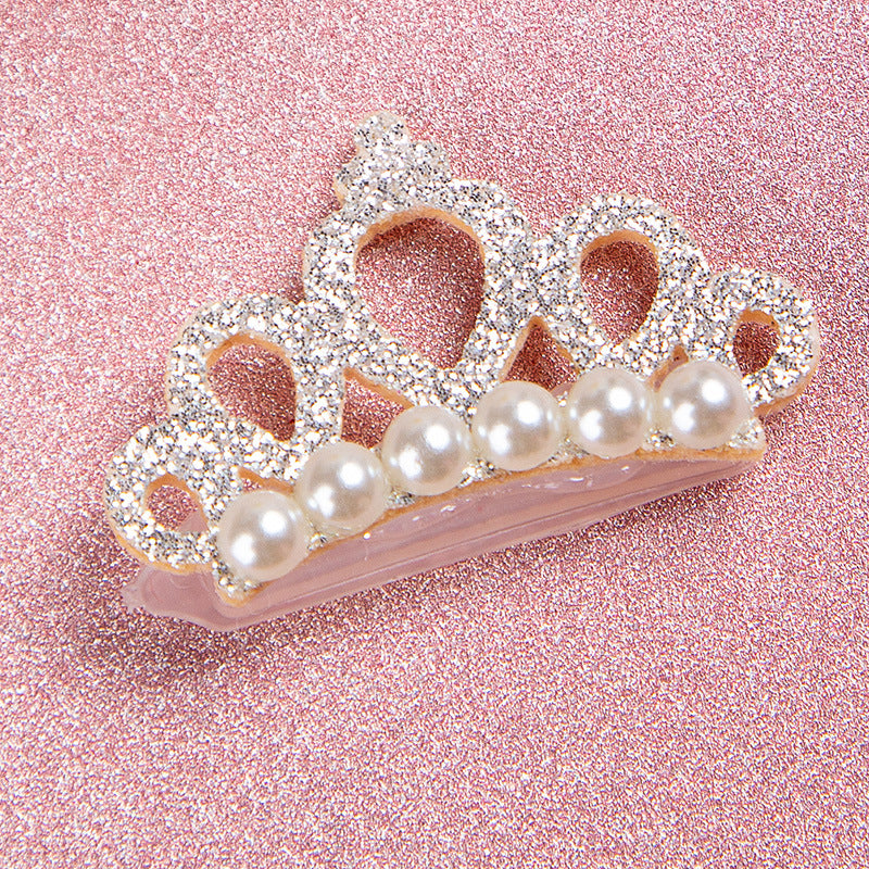 Cute Pet Hair Clip Headwear – Frog, Crown & Pearl Flower Accessories for Cats & Dogs eprolo