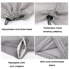 Mesh cat grooming bag for bathing nail trimming and routine grooming