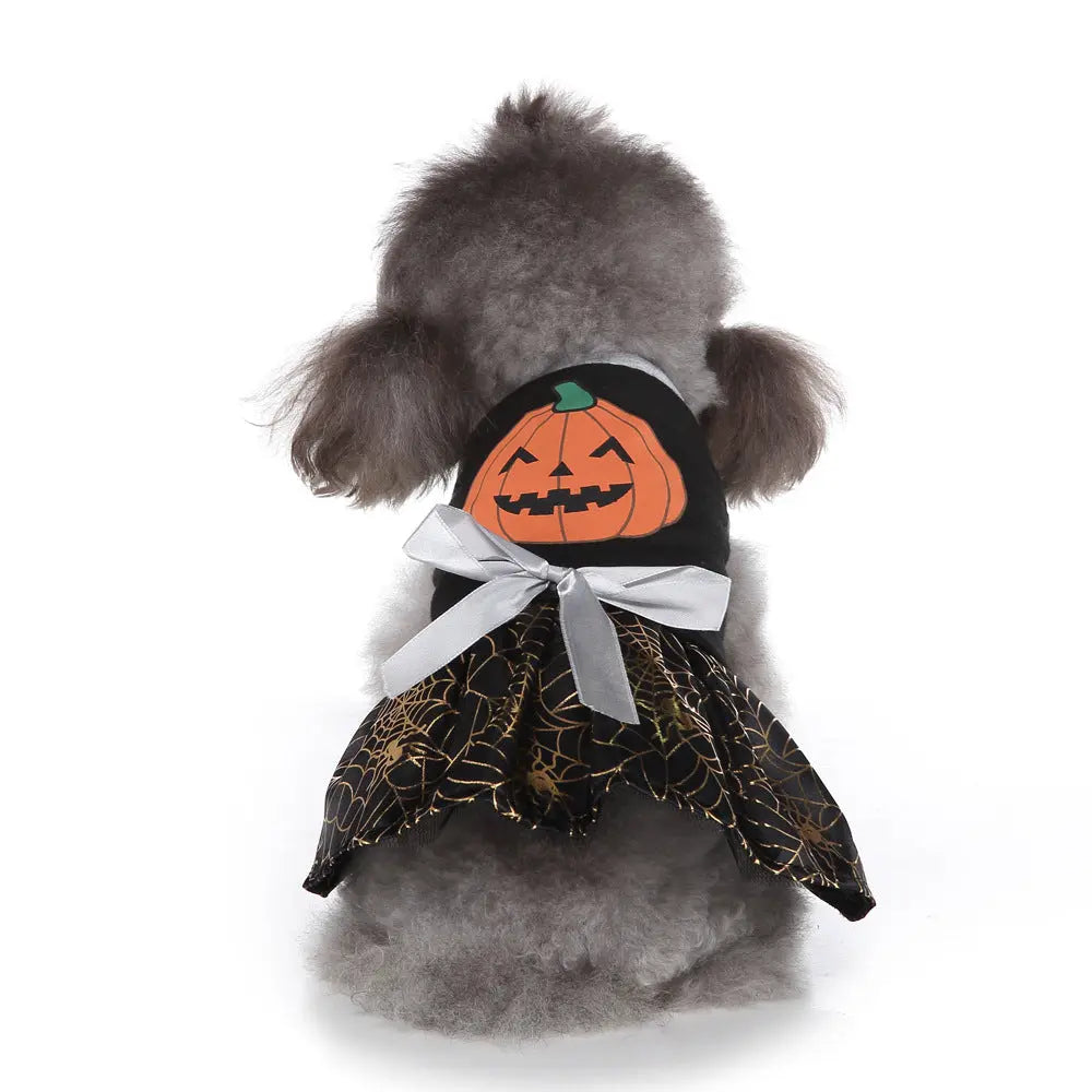 Halloween dog skirt wizard and bat costume for pets