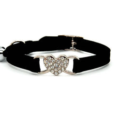 Velvet Cat Collar with Diamond Bell – 8 Colors eprolo