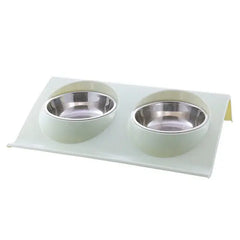 Stainless Steel Double Pet Bowl – Food & Water Feeder for Cats & Dogs eprolo