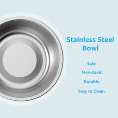 Double stainless steel dog food and water bowl for everyday feeding