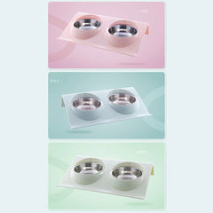 Stainless Steel Double Pet Bowl – Food & Water Feeder for Cats & Dogs eprolo
