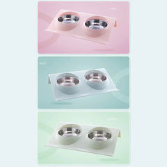 Stainless Steel Double Pet Bowl – Food & Water Feeder for Cats & Dogs eprolo