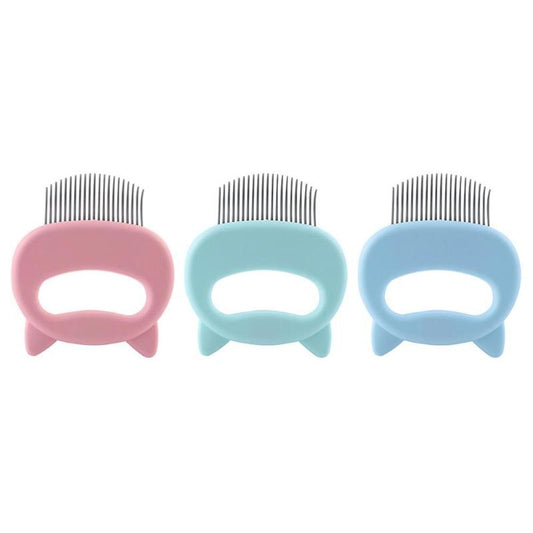 Dual-sided pet deshedding comb for loose fur and coat grooming