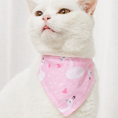 Cartoon Pet Bandana Collar – Cotton Triangle Towel for Cats & Dogs eprolo