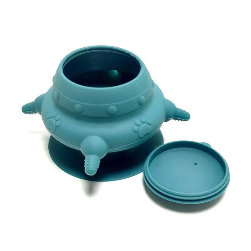 New food grade silicone suction cup pet breastfeeding device with suction cup integrated cat and dog tableware silicone portable products