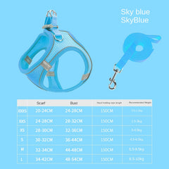 Pet Supplies Vest Pet Leash Cat Dog Chest Strap Breathable Reflective Dog Walking Chain